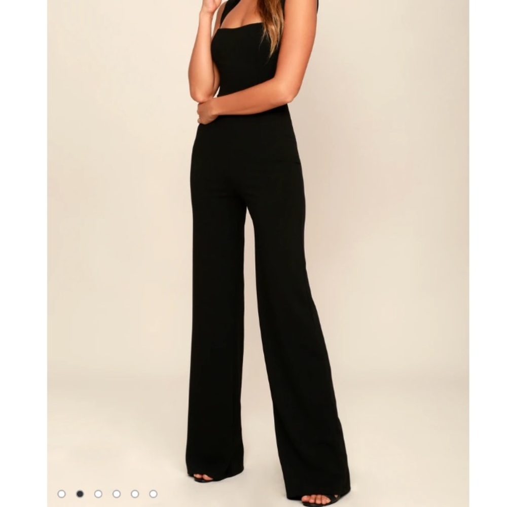 Lulus Enticing Endeavors Black Jumpsuit XS